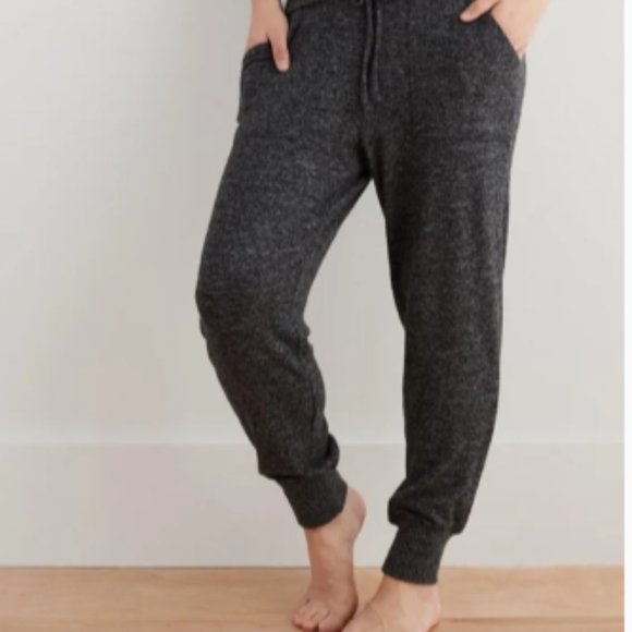 Aerie Heather Gray Fold Over Joggers with Pockets Size XL - Picture 1 of 4